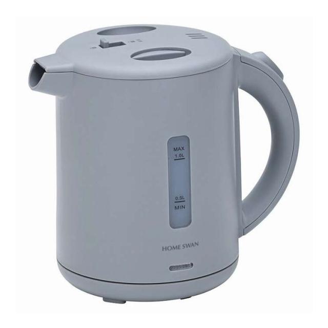 HOME SWAN 転倒漏れ防止機能付き電気ケトル1リットル SYK-90(G) プレゼント ギフト お祝い(代引不可)【送料無料】