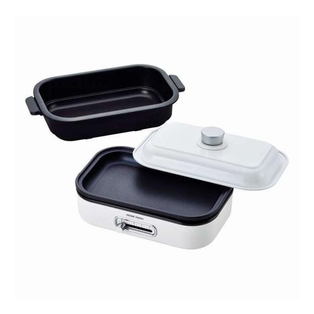 HOMESWAN 温度調節付きソロホットプレート 鍋付き SHP-08(PP) プレゼント ギフト お祝い(代引不可)【送料無料】