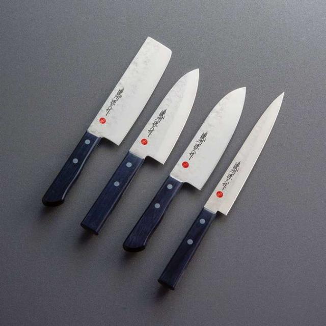 濃州孫六作 古流梨地包丁4点セット 200K(代引不可)【送料無料】