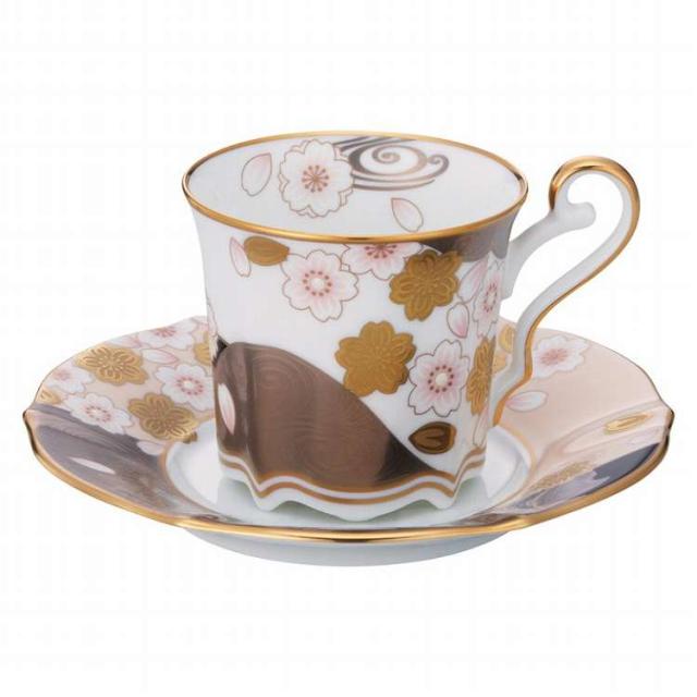 ノリタケ あやみなも コーヒー碗皿 4939J/T52506 桜金銀彩(代引不可)【送料無料】