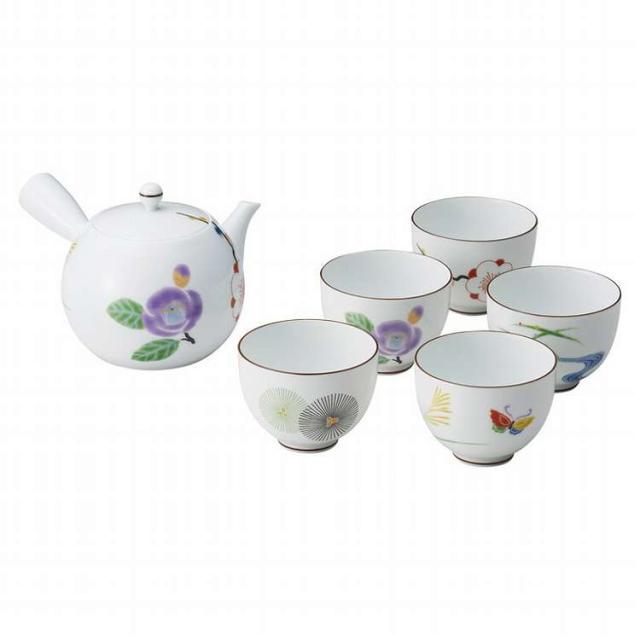 香蘭社 はんなり 茶器揃 1052-AMN(代引不可)【送料無料】