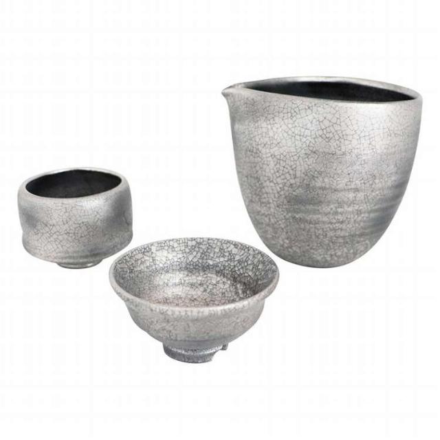 萩焼 銀彩 冷酒器 SL4-410(代引不可)【送料無料】 19,800円