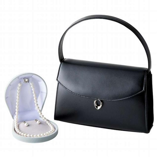 フォーマル3ウェイバッグ&貝パールネックレスセット 3WN-30023(代引不可)【送料無料】