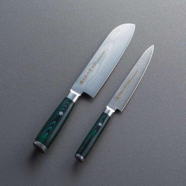 濃州孫六作 ダマスカス包丁2点セット 500F(代引不可)【送料無料】