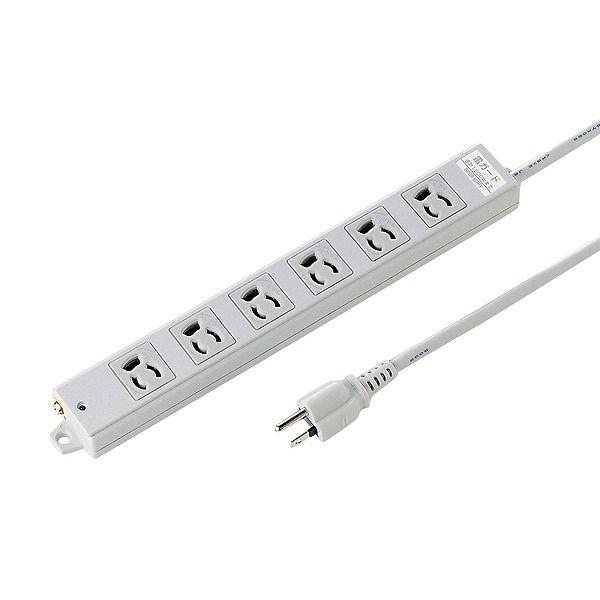 サンワサプライ 工事物件雷ガードタップ(3P抜け止め・マグネット付・6個口・3m) TAP-K6SP-3(代引不可)【送料無料】の通販は 5,179円
