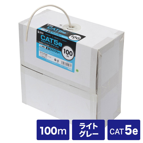 サンワサプライ カテゴリ5eUTP単線ケーブルのみ KB-T5-CB100N【送料無料】 (代引不可)