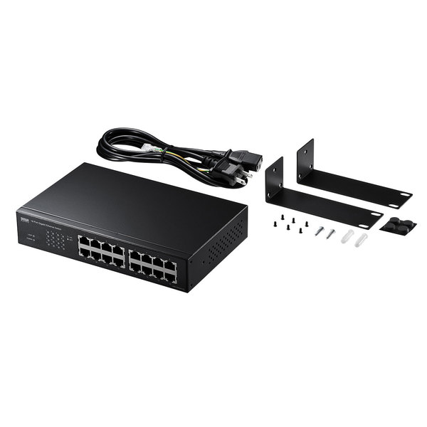 サンワサプライ Giga対応スイッチングハブ(16ポート)ループ検知機能つき LAN-GIGAH16L【送料無料】 (代引不可)