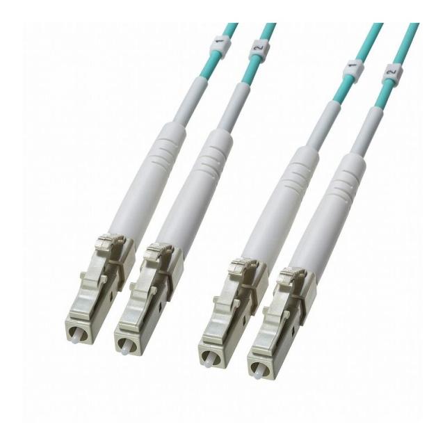 サンワサプライ HKB-WRB2M3LCLC-30 防水ロバスト光ファイバケーブル（マルチ50μmOM3、2芯、両端LC×2、30m） 光ファイバーケーブル 30m 防水 2芯 OS3 50μm 光通信