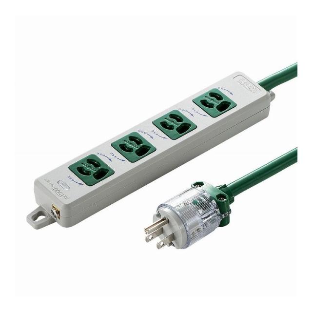 医用接地プラグ付き電源タップ TAP-HPM4-5G(代引不可)【送料無料】の通販は 7,800円