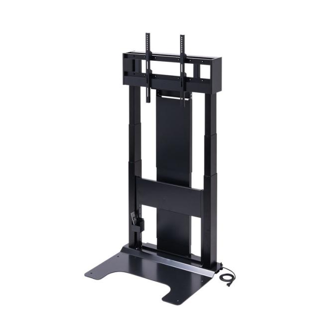 サンワサプライ 60型~86型対応 壁寄せ電動昇降ディスプレイスタンド(高位置仕様) CR-PL54BK(代引不可)【送料無料】の通販は