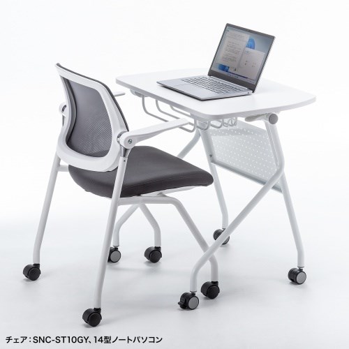 サンワサプライ フォールディングデスク(W730xD500) FLD-7350W(代引不可)【送料無料】_6