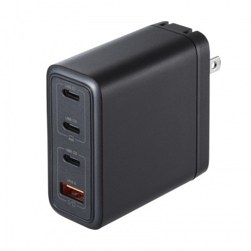 サンワサプライ USB PD対応AC充電器(PD100W・C×3+A×1) ACA-PD104BK(代引不可)【送料無料】