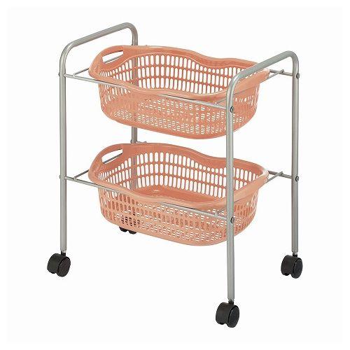 マツヨシSN脱衣カゴ(2段) SN-BK03PO(ペールオレンジ【送料無料】その他収納家具