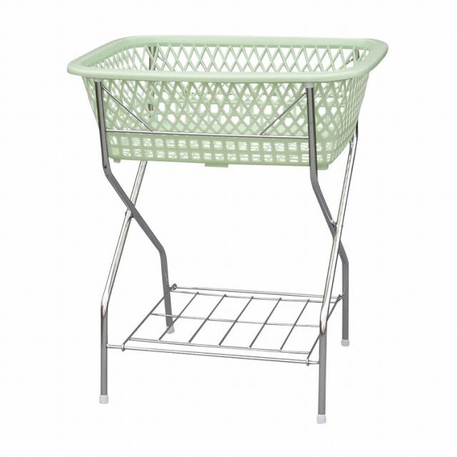 脱衣カゴ 1段・棚付 W500XD360XH570MM【送料無料】の通販は 6,896円