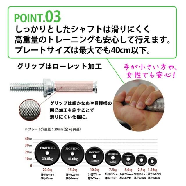 公式販売店】ファイティングロード バーベルセット 50kg