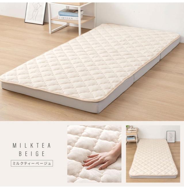 【2枚セット】OKU-PITA レーヨンパイル敷きパッド シングル 絶対にズレない敷きパッド ズレない 春 夏 秋 置くだけ ぴったり ゴムなし ベッドパッド さらさら レーヨン パイル おくぴた(代引不_10