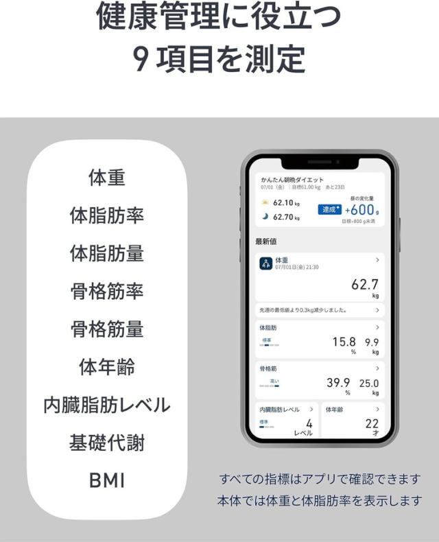 オムロン 体重体組成計 カラダスキャン ホワイト KRD508T-W 体重管理 アプリ LED 体組成計 健康管理 習慣 健康【送料無料】_2