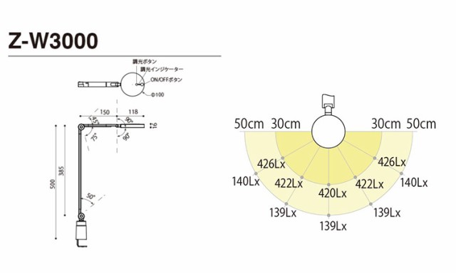 山田照明 Zライト Z-W3000W Z-Light ゼットライト ホワイト LEDライト