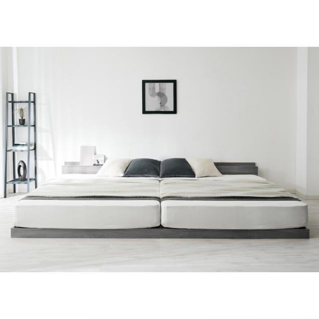 連結金具付き フロアベッド ローベッド セミダブル ボンネルコイル