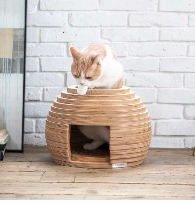 フランスペット ねこハウス まり PE05 ボール型のユニークな猫ハウス キャットハウス ペットハウス ペット家具 フランスベッド(代引不可)【送料無料】の通販は