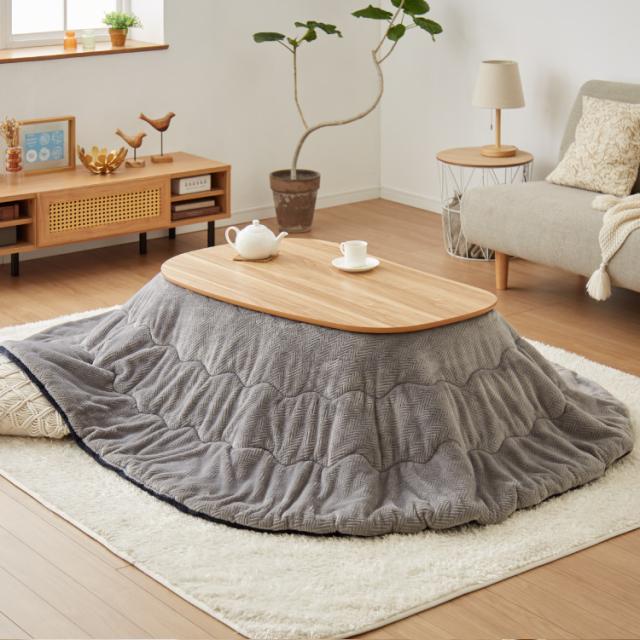 家具調こたつ 丸形 円形 105 酸っぱかっ リビングこたつ オール  