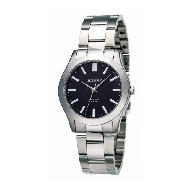 オレオール AUREOLE SW-621M-01 ブラック 腕時計 時計 ウォッチ おしゃれ かわいい【送料無料】の通販は