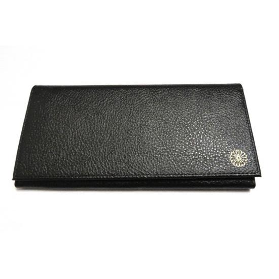 銀座村松時計店 菊紋入長財布 LW-101-BK ブラック【送料無料】