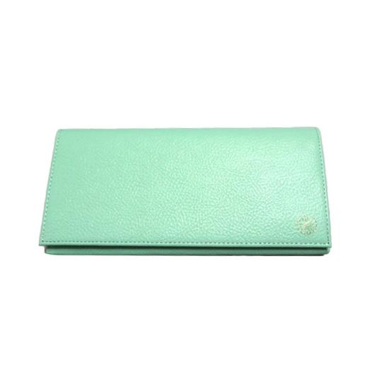 銀座村松時計店 菊紋入長財布 LW-101-BL ブルー【送料無料】