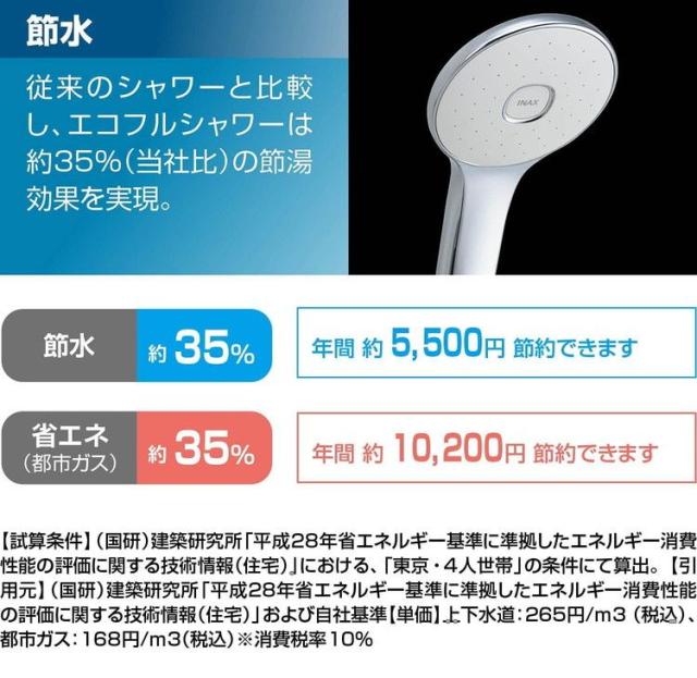 LIXIL リクシル サーモスタット付シャワーバス水栓 エコアクアスイッチシャワー 寒冷地用 壁付 浴室水栓 スイッチ ワンプッシュ サーモスタット付 メッキハンドル 節水 混合水栓 INAX RBF-914NFW【送料無料】_5