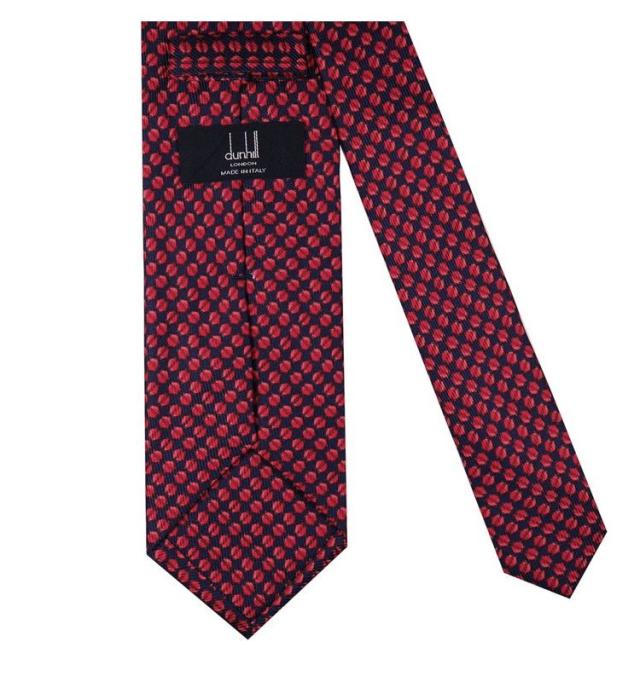 ダンヒル ネクタイ dunhill メンズ レッド シルク イタリア製 男性
