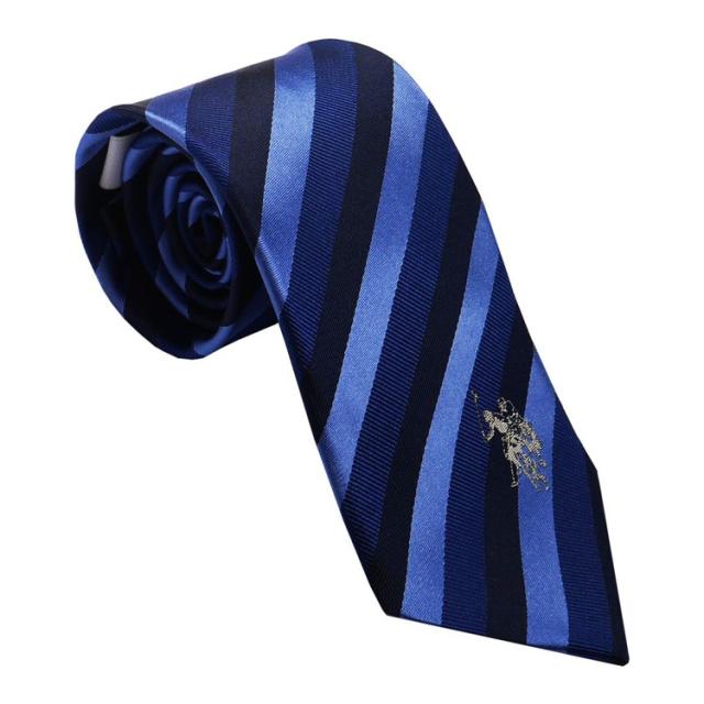 U.S.PORO ネクタイ シルク100% USPA-83 NAVY/BEIGE(代引不可)【送料無料】の通販は 6,072円