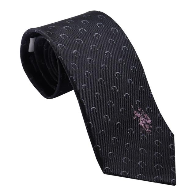 U.S.PORO ネクタイ シルク100% USPA-85 GRAY/PINK(代引不可)【送料無料】の通販は