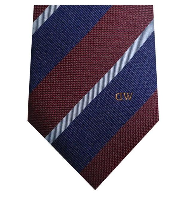 ダニエルウェリントン ネクタイ&タイバー&カフス 3点セットNAVY/WINE DW02800003(代引不可)【送料無料】_1