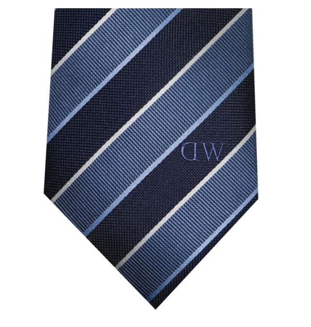 ダニエルウェリントン ネクタイ&タイバー&カフス 3点セットNAVY/BLUE DW02800007(代引不可)【送料無料】_1