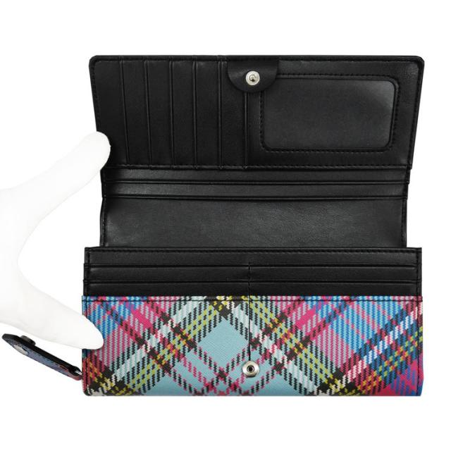 ヴィヴィアンウエストウッド 財布 Vivienne Westwood BIOGREEN SAFFIANO PRINTED 51060025-S000V 二つ折り長財布 BIOGREEN SAFFIANO PRINTED O102 McANDY Tartan(代引不可)【送料無料】_3
