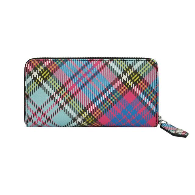 ヴィヴィアンウエストウッド 財布 Vivienne Westwood BIOGREEN SAFFIANO PRINTED 51050023-S000V ラウンドファスナー長財布 BIOGREEN SAFFIANO PRINTED O102 McANDY Tartan(代引不可)【送料無料】_1
