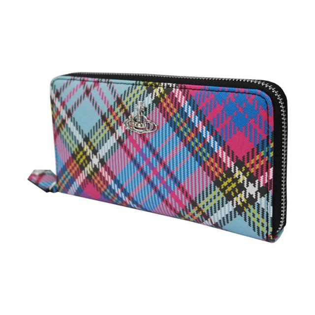 ヴィヴィアンウエストウッド 財布 Vivienne Westwood BIOGREEN SAFFIANO PRINTED 51050023-S000V ラウンドファスナー長財布 BIOGREEN SAFFIANO PRINTED O102 McANDY Tartan(代引不可)【送料無料】_2