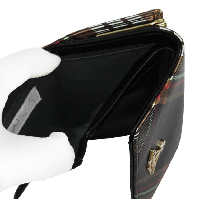ヴィヴィアンウエストウッド 財布 Vivienne Westwood DERBY 51010018U-S001K- 二つ折り財布(小銭ガマ口) BIOGREEN SAFFIANO PRINTED D101 TARTAN BROWN/BLACK(代引不可)【送料無料】_5