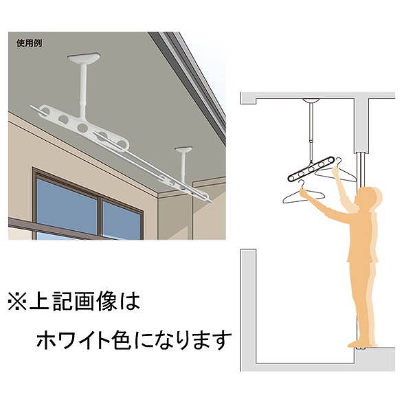 川口技研 ホスクリーン ZAN-0750-DB ダークブロンズ [1組(2本)入]【0004-00490】【送料無料】 その他洗濯用品