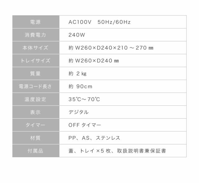 simplus シンプラス フードドライヤー SP-FD01 ドライフルーツ 無添加 おやつ 食品乾燥機 ディハイドレーター ドライフード 干し【送料無の通販はau  PAY マーケット - リコメン堂