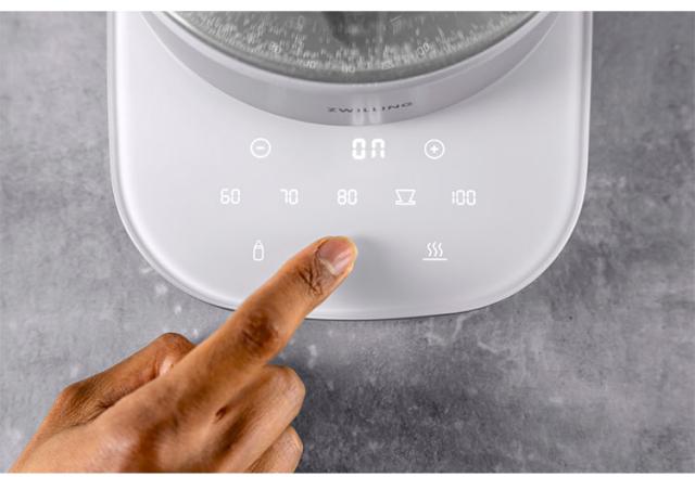 ツヴィリング エンフィニジー ヨーロピアンティーケトル 1.7L ガラス電気ケトル 6段階温度設定 保温 蒸らし機能 空焚き防止 自動電源OFF 【日本正規販売品】 ENFINIGY Kettles 53103-800(代引不可)【送料無料】