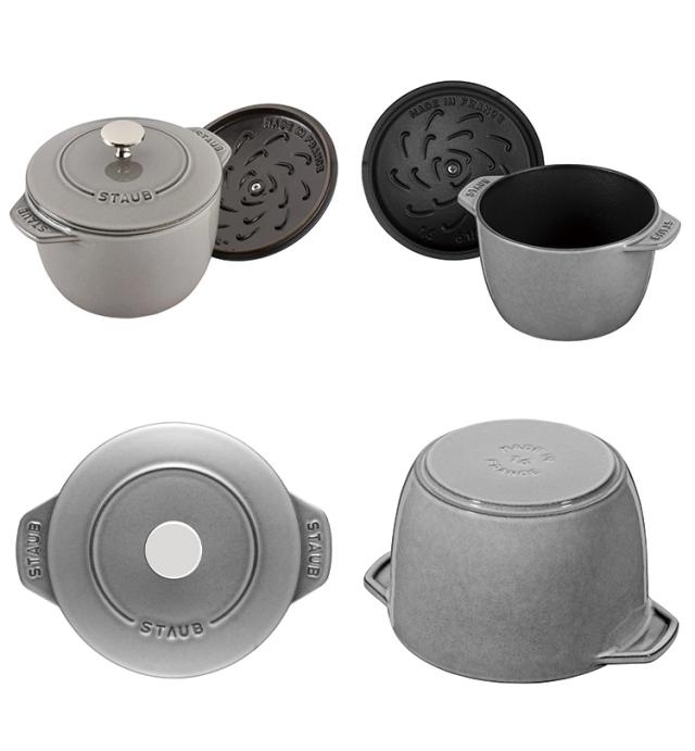 STAUB 鋳鉄 両手鍋 グレー GOHAN STAUB 鋳鉄製 両手鍋 グレー ココット