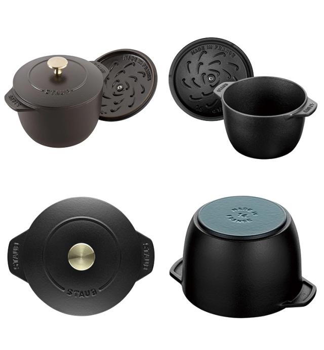 ストウブ 鍋 ラ・ココット de GOHAN Mサイズ スノーフレーク ホワイト