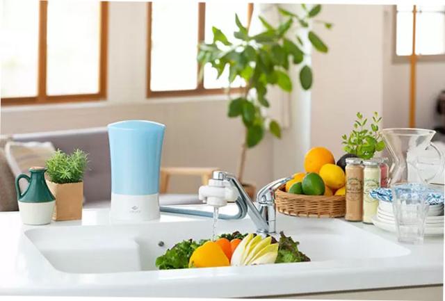 ゼンケン 浄水器 ビクラ浄水器2 グリーン MFH-V92G 曲線デザイン 透明