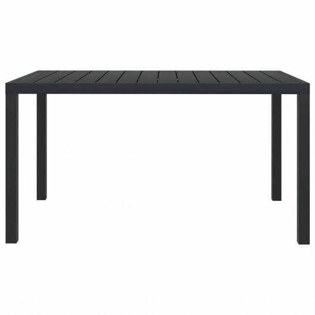 vidaXL ガーデンテーブル ブラック 150x90x74cm アルミ&WPC製家具 アウトドア家具 アウトドアテーブル(代引不可)【送料無料】_1