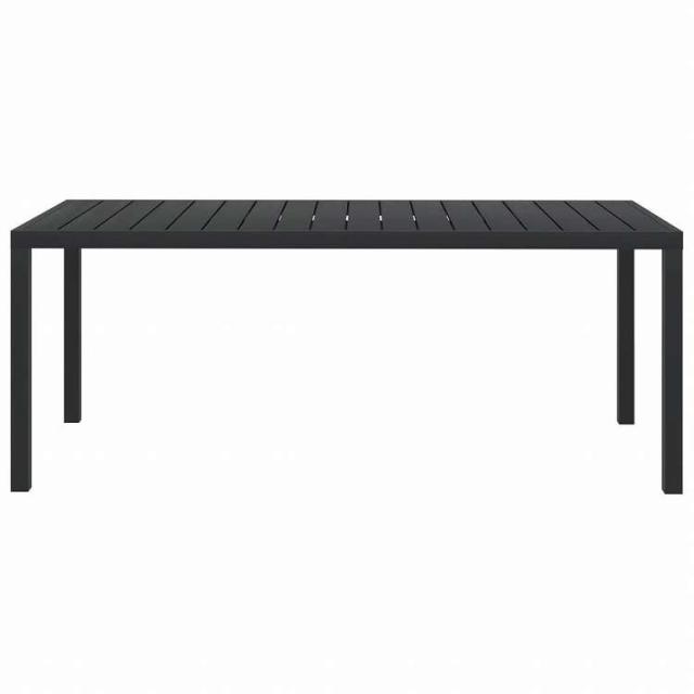 vidaXL ガーデンテーブル ブラック 185x90x74cm アルミ&WPC製家具 アウトドア家具 アウトドアテーブル(代引不可)【送料無料】_1