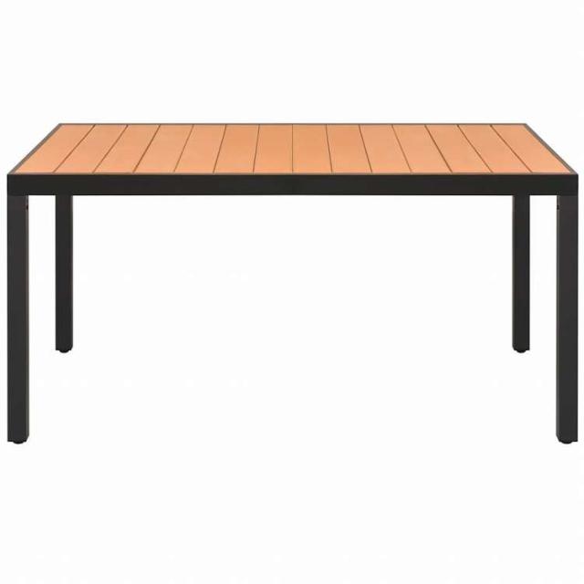 vidaXL ガーデンテーブル ブラウン 150x90x74cm アルミ&WPC製家具 アウトドア家具 アウトドアテーブル(代引不可)【送料無料】_1