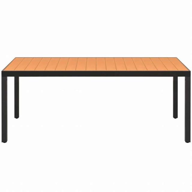vidaXL ガーデンテーブル ブラウン 185x90x74cm アルミ&WPC製家具 アウトドア家具 アウトドアテーブル(代引不可)【送料無料】_1