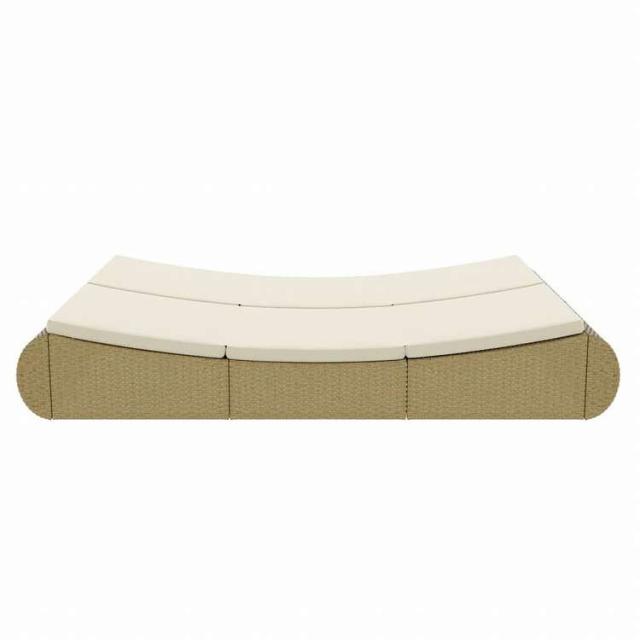 vidaXL 屋外ラウンジベッド ポリラタン製 ベージュ家具 アウトドア家具 屋外ベッド(代引不可)【送料無料】_8