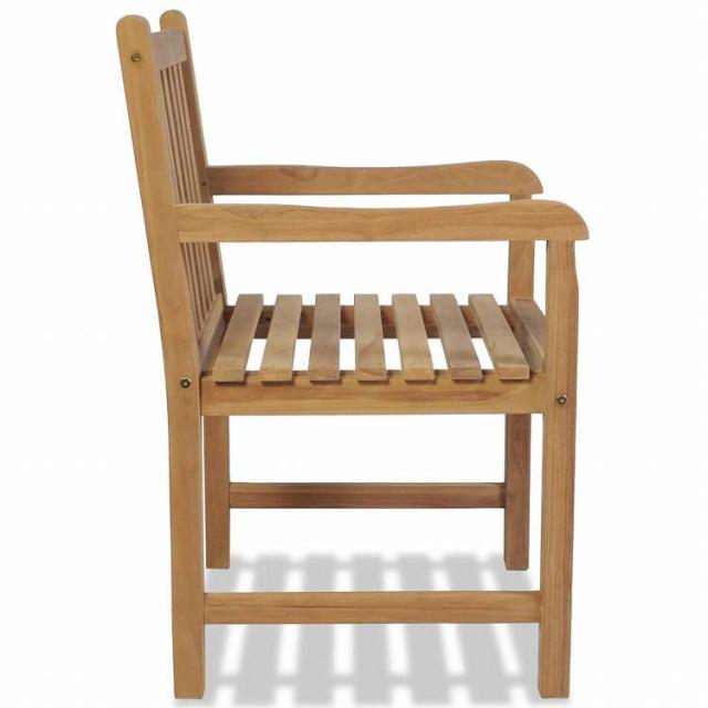 vidaXL 屋外用チェア2脚 無垢チーク材家具 アウトドア家具 屋外椅子 アウトドアベンチチェア(代引不可)【送料無料】_3